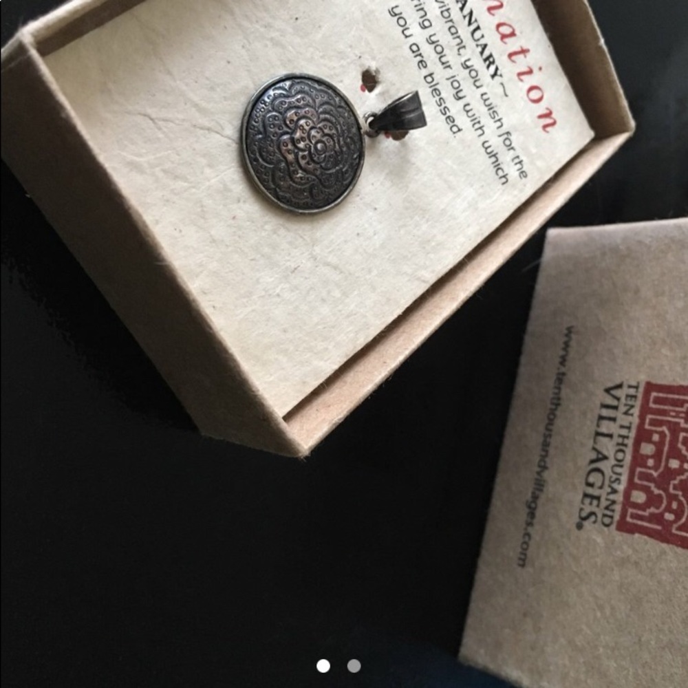 January Flower Necklace Charm